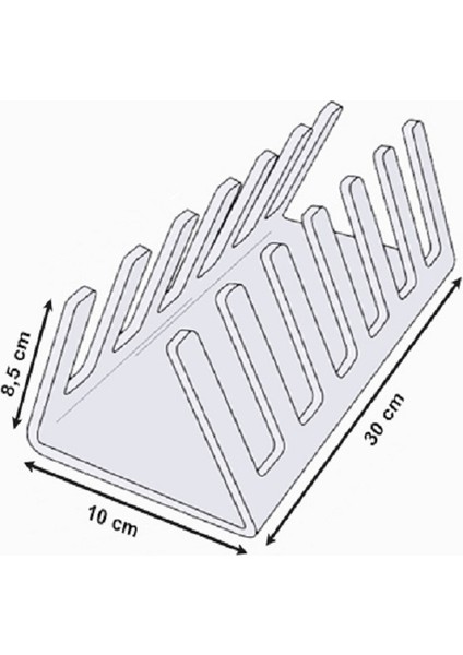 Pleksi Tabak Standı 6 Bölmeli