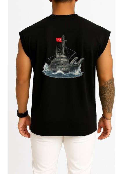 Oversize Tcg Ağ 6 A1581 Gemisi Cep ve Sırt Tasarımlı Atlet fiyatları