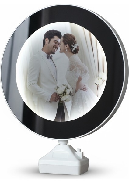 Kişiye Özel Fotoğraflı Sihirli Ayna ve Papatya Kolye modelleri