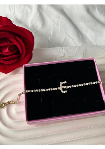 Zirkon Taşlı Harfli Su Yolu Xuping Bileklik Altın Renk Şık Kadın Bileklik Sevgiliye Hediye Kutulu indirimleri