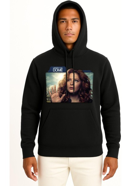 Kapüşonlu Rachelle Lefevre Under The Dome Julia Shumwa Göğüs Tasarımlı Unisex Sweatshirt