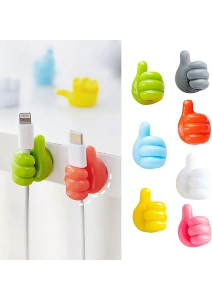 El Şeklinde Kauçuk Çok Amaçlı Kablo Tutacak 10 Adet (4887)