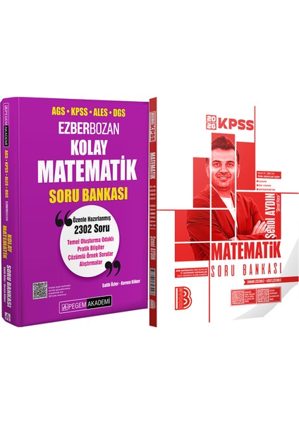 Ags Kpss Ales Dgs Kolay Matematik Soru Bankası - 2026 Kpss Matematik Tamamı Çözümlü Soru Bankası