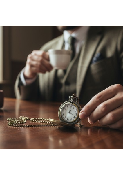 Kişiye Özel Kutulu Çapalı Kabartmalı Quartz Köstekli Saat modelleri