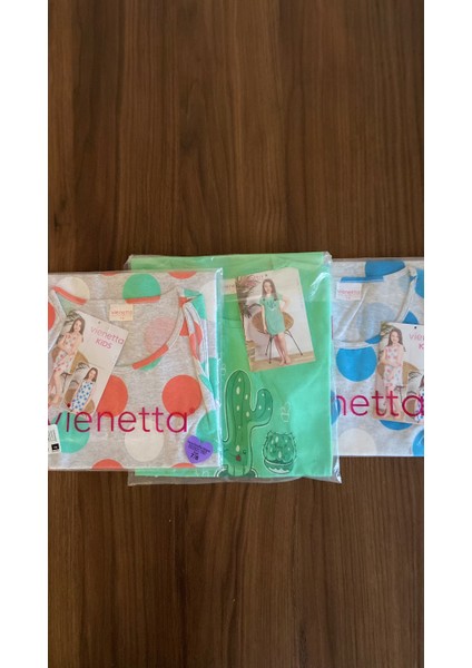 3 Adet 1 Paket Kız Çocuk Gecelik Pijama
