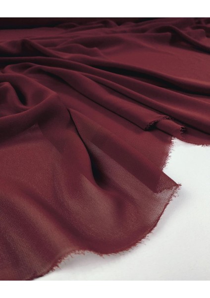 Koyu Kızıl Kahve Renkte Şifon (En 145 cm x Boy 250 Cm)