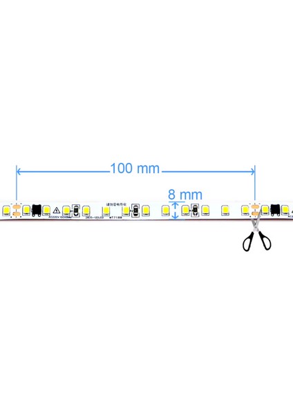220 Volt Şerit LED Dim Edilebilir 10 cm De Bir Kesilebilir Sarı (Amber) IP20 Şerit LED (10 Metre) fırsatları