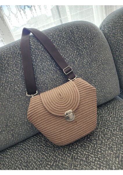 Halat Tasarım Askılı Çanta Latte Kahve fiyatları