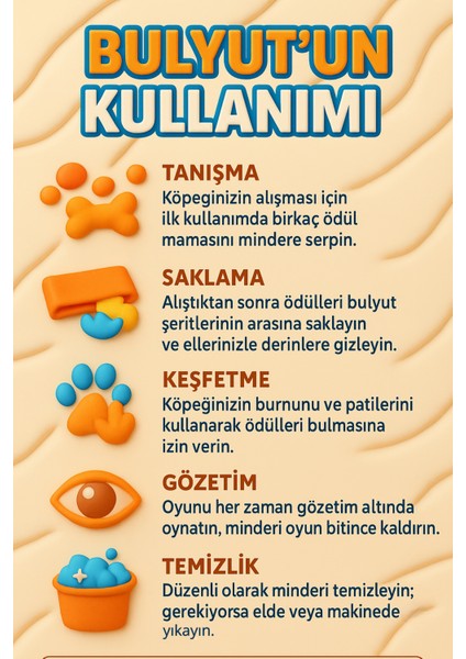 Bulyut (35 Cm) - Köpek Koku Eğitim Matı, Bulma, Koklama ve Yavaş Yeme Oyuncağı, Kaymaz Taban modelleri