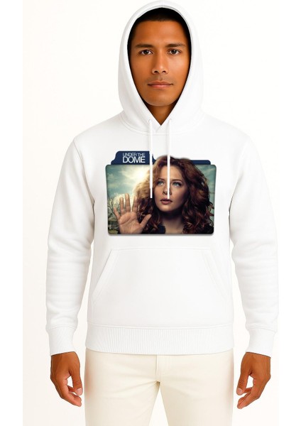 Kapüşonlu Rachelle Lefevre Under The Dome Julia Shumwa Göğüs Tasarımlı Unisex Sweatshirt