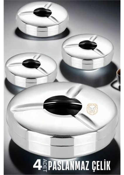 4 Lü Set Çelik Küllük Vercher Design