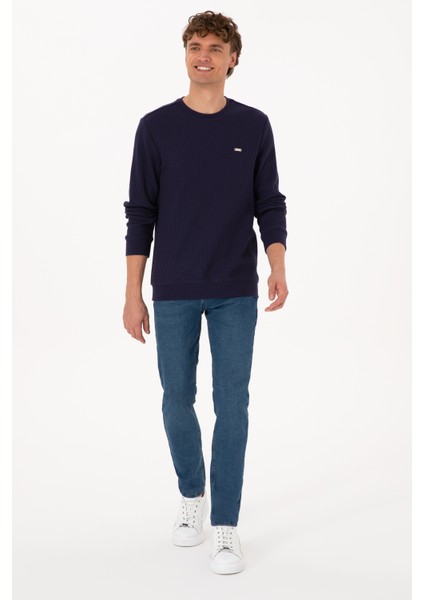 Erkek Mürdüm Sweatshirt 50316304-VR074 fırsatları