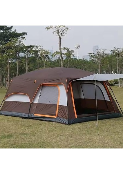 Kamp - Medium Kamp Çadırı 1 Oda + 1 Salon - 10 Kişilik - Kahverengi fiyatları