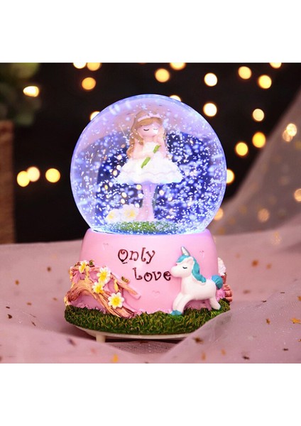 Sevimli Kız Büyük Boy Tasarımlı Işıklı ve Müzikli Kar Küresi fiyatları