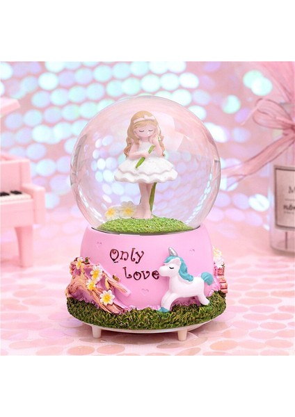 Sevimli Kız Büyük Boy Tasarımlı Işıklı ve Müzikli Kar Küresi modelleri