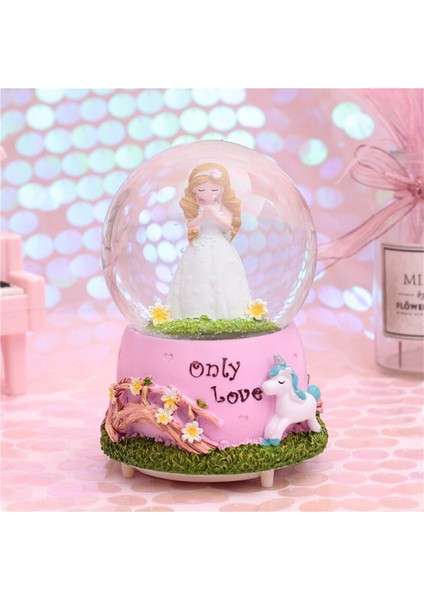 Sevimli Kız Büyük Boy Tasarımlı Işıklı ve Müzikli Kar Küresi indirimleri