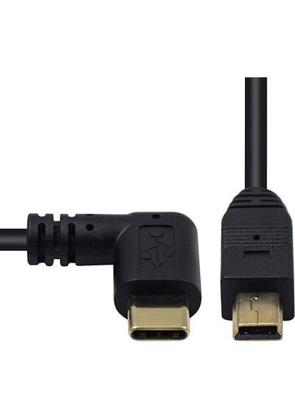 Mini USB Kablosu (26 Cm), 90 Derece USB 3.1 Tip C Fiş, Mini USB Fiş, Dijital Kamera, Mp3 Çalar ve Diğer Mini USB Cihazları Için Kablo modelleri