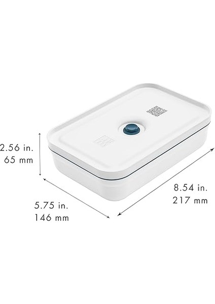 Fresh &amp; Save Vakumlu Yemek Taşıma Kabı, L Düz, Plastik, Beyaz-Akdeniz Mavisi indirimleri