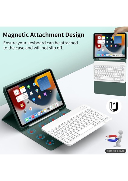 Ipad Air 11 M2 / M3 2025 2024 Uyumlu Uyku Modlu Kalem Bölmeli Klavyeli Tablet Kılıfı modelleri
