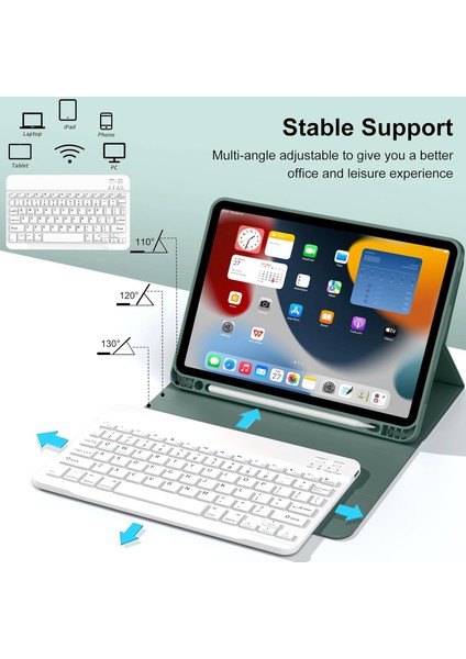 Ipad Air 11 M2 / M3 2025 2024 Uyumlu Uyku Modlu Kalem Bölmeli Klavyeli Tablet Kılıfı fırsatları