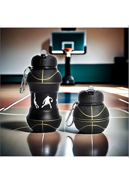 Home Çocuklar Için Katlanabilir Içecek Şişesi, Bulaşık Makinesinde Yıkanabilir Spor Şişesi, Okul ve Spor Için, Katlanabilir Matara, Sızdırmaz Matara (Siyahbasket) fiyatları