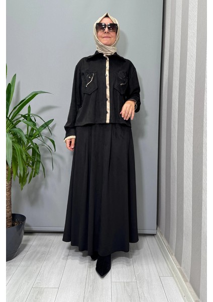 Süet Takım Siyah 3010-2012