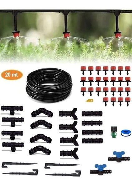 Deliksiz Düz Damla Sulama Sistemi ve Parçaları Bahçe Ağaç Fidan Sebze Damlama Hortumu Borusu