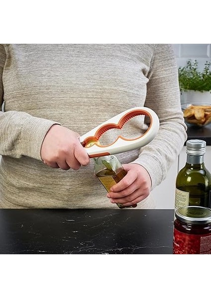 Kavanoz Açacağı, Beyaz-Turuncu, 21 Cm, 3-7 cm Kapak Çapı Için fırsatları
