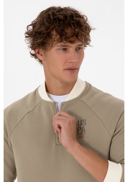 Erkek Açık Haki Sweatshirt 50316303-VR183 fiyatları