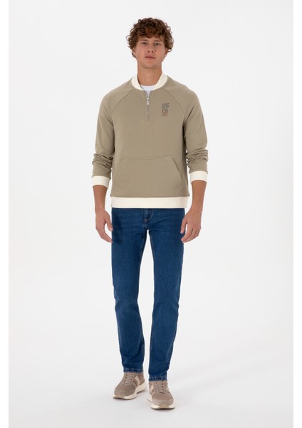 Erkek Açık Haki Sweatshirt 50316303-VR183 fırsatları