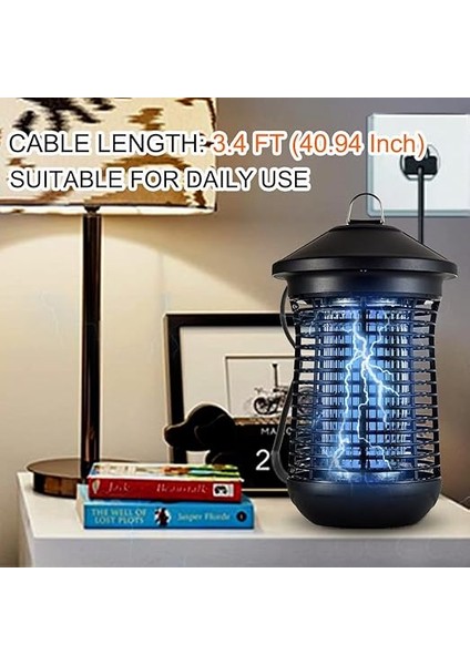 Böcek Öldürücü, Dış Mekan, Iç Mekan, Elektrikli Sivrisinek Öldürücü, Böcek Sinek Tuzağı, Yüksek Güçlü 4000 V, 20 W, Ev Arka Bahçe Veranda Için fırsatları