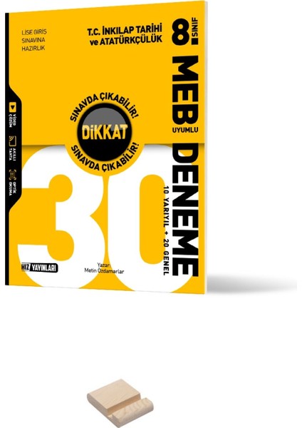 Hız Lgs 8. Sınıf Inkılap Meb Uyumlu Deneme Sınavı + Telefon Sınavı