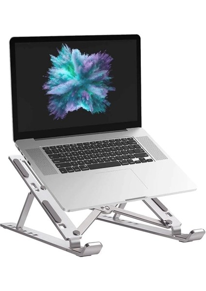 Laptop Standı Macbook Standı Notebook Standı Tüm Laptoplarla Uyumlu Bilgisayar Standı Taşınabilir Metal Kaymaz Standı Dizüstü Bilgisayar Stantları Stant Stand