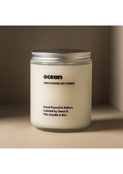 : Ocean : Cam Kavanozda Kokulu %100 Soya Mum (Limon, Karamel, Bergamot, Paçuli) fiyatları