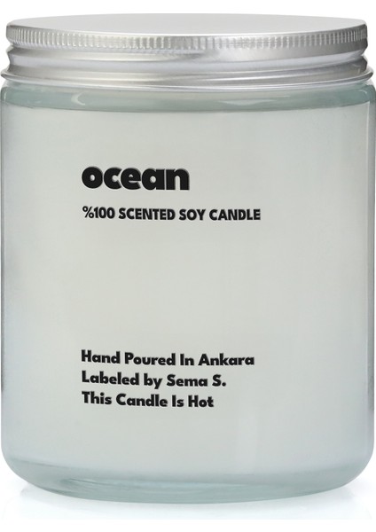 : Ocean : Cam Kavanozda Kokulu %100 Soya Mum (Limon, Karamel, Bergamot, Paçuli) indirimleri