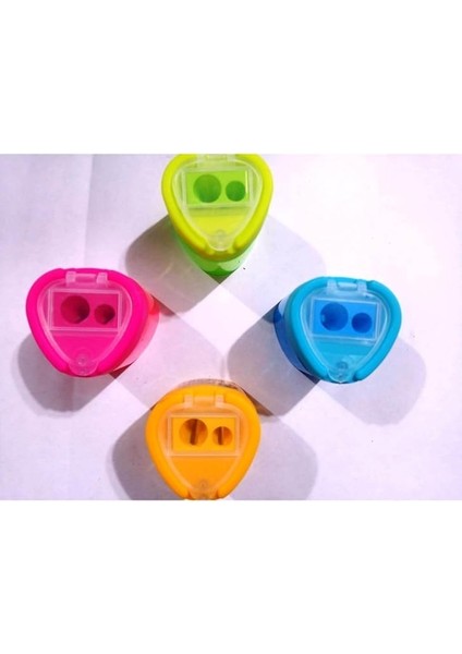 Çift Açaçaklı Kapaklı Geniş Hazneli Dayanıklı Kalem Traş 2 Adet modelleri