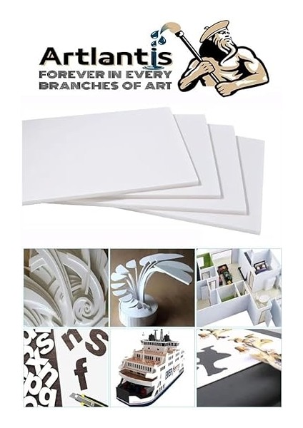 Maket Kartonu Beyaz Fotoblok 3 mm 35X50 cm 5 Adet Hobi Sanat Okul Köpüklü Straforlu Maket Kartonu indirimleri