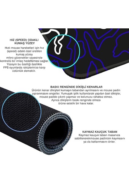 Gaming Mouse Pad 70X30, 90X40 Mouse Pad Xxl Büyük Oyuncu Mouse Pad (River Rainbow, 70X30 Cm) modelleri