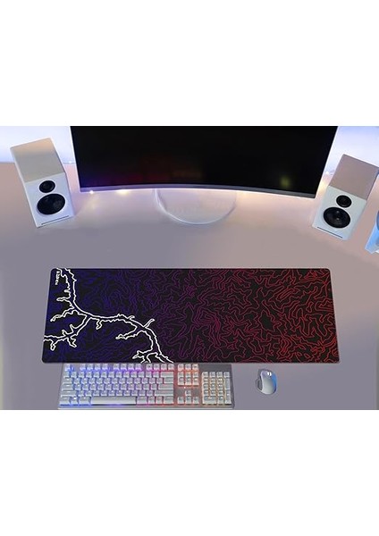 Gaming Mouse Pad 70X30, 90X40 Mouse Pad Xxl Büyük Oyuncu Mouse Pad (River Rainbow, 70X30 Cm) fırsatları