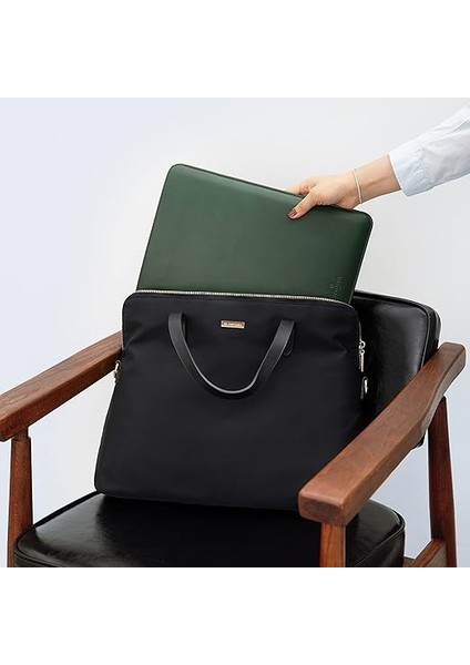 Laptop Kılıfı 15 Inç MacBook Air 15" M3 2024 A3114 &amp; M2 2023 A2941 ile Tam Uyumlu, Suni Deri Kılıf Kılıf, Yeşil indirimleri