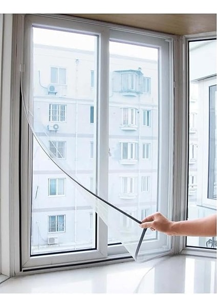 150X100 cm 5 Metre Çift Taraf Bantlı Pencere Sinek Önleyici Kovucu Sineklik Perdesi modelleri