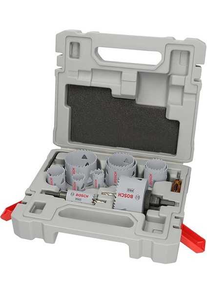 12X Pro Multi Material Delik Açma Testeresi Seti - Standart Tutucu (Yumuşak Ahşap, Alçıpan, Ø 22, 29, 35, 44, 51, 64 Mm, Professional Aksesuar Döner Matkap/vidalamalar, Darbeli Matkap/vidalama)