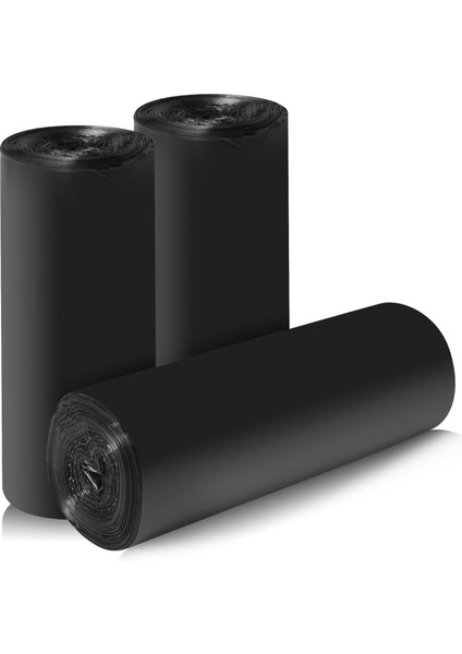240 Litre Siyah Konteyner Çöp Torbası Poşeti - 3 Rulo 120 x 150 Cm.