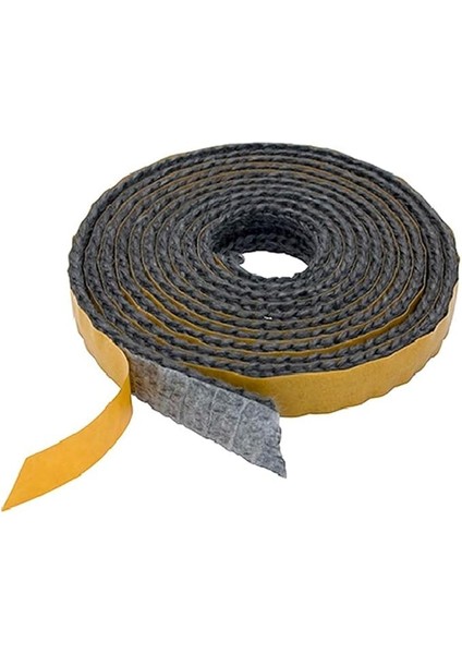 Şömine Sızdırmazlık Bandı, Sızdırmazlık Bandı, Kendinden Yapışkanlı, Çarpışma Önleyici Gri Sızdırmazlık Bandı, Cam Elyafı, 600°C'YE Kadar Isıya Dayanıklı, Şömine, Soba Borusu, Şömine Kapısı, Baca