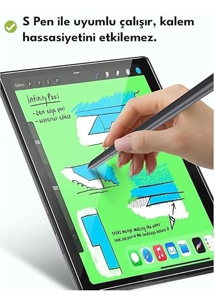 Samsung Galaxy Tab S9 11 Inç Uyumlu Temperli Ekran Koruyucu Kırılmaz Cam Glass X710 X715 X717 fiyatları