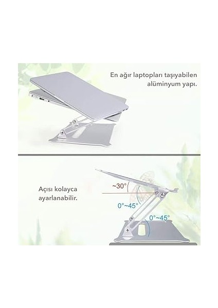 N30 Alüminyum Ergonomik Tam Ayarlı Laptop Bilgisayar Standı fırsatları