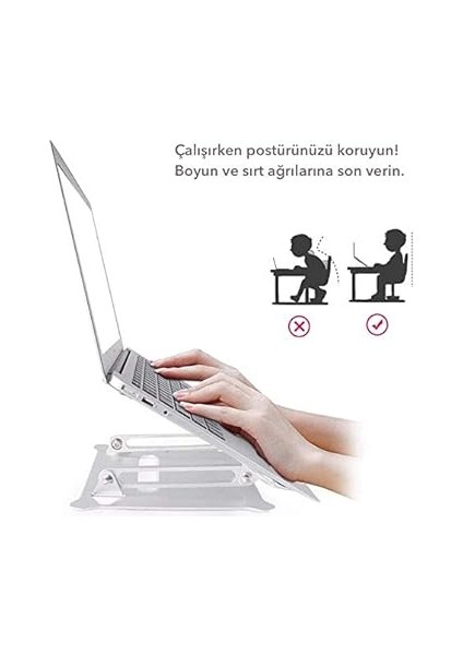 N30 Alüminyum Ergonomik Tam Ayarlı Laptop Bilgisayar Standı indirimleri