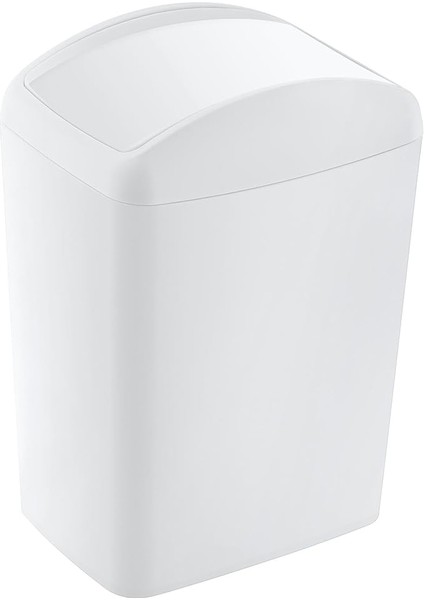 Soft Çöp Kutusu Döner Kapak Beyaz 10 Lt - Beyaz, Çok Amaçlı Döner Kapaklı Çöp Kovası
