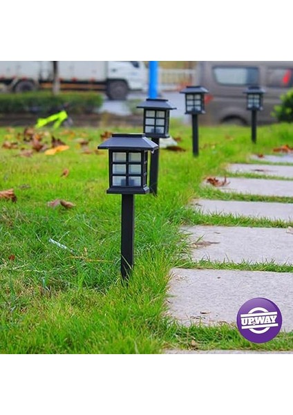 Karanlık Sensörlü Solar Çim Armatürü Güneş Enerjili Bahçe Zemin Aydınlatma Lambası 2 Adet fırsatları