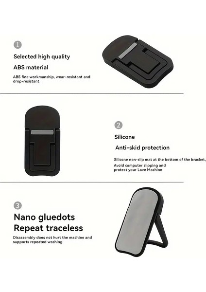 2 Kademeli Notebook Standı – Katlanabilir, Taşınabilir Laptop Tutucu, Kaymaz Taban Bilgisayar Yükseltme Standı